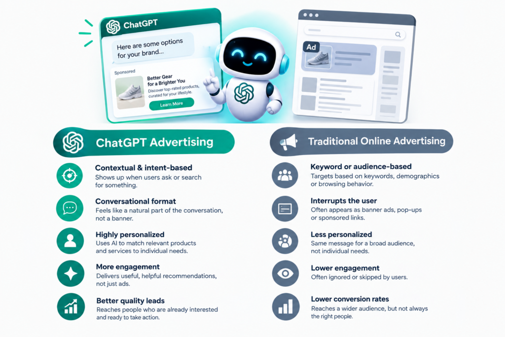 Open AI’s Chat GPT Ads: What Changes for Brands, Agencies and Advertisers? Chat GPT Ads vs. Google Ads and Meta Ads